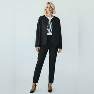 MASSIMO DUTTI Limited Edition Black Open Blazer Jacket Sz 6 US 38 EUR NWT Louche